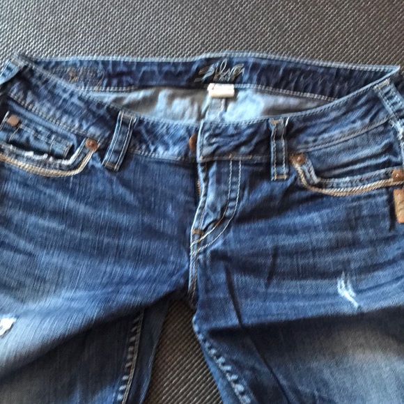 Silver Flare Jeans - Picture 3 of 4